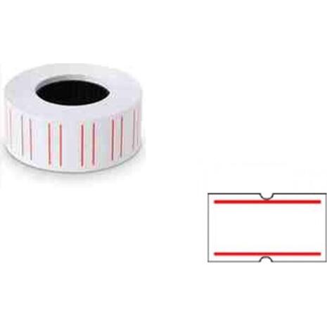 Ετικέτες ετικετογράφου 21x12 mm κόκκινη ρίγα (1 τεμάχιο) 800 ετικέτες